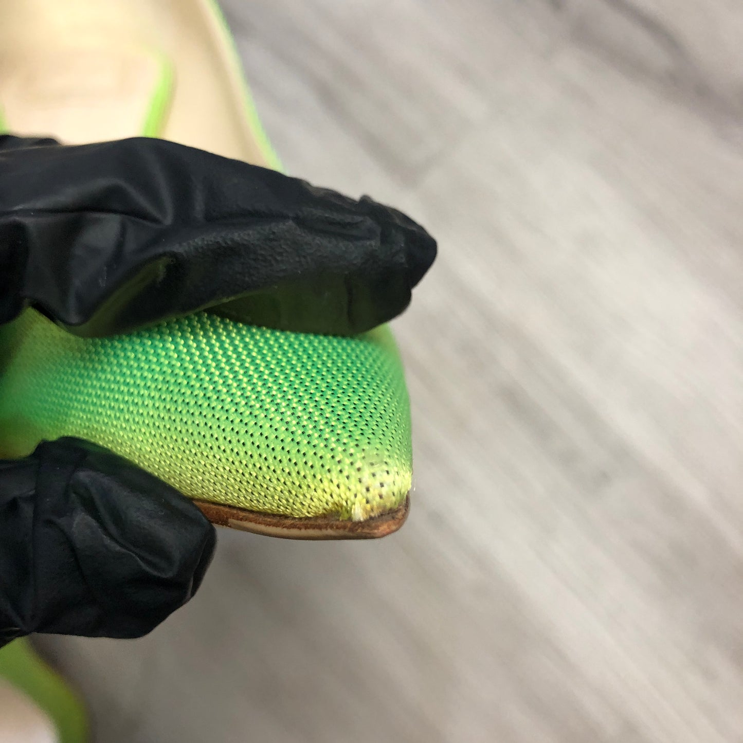 Christian Dior Cannage Pointed Toe Pumps 38 Green