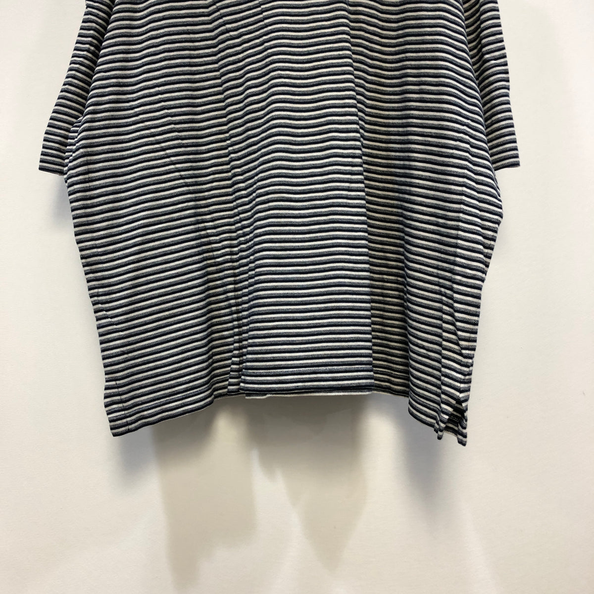 Lanvin Navy blue & white horizontal stripes T-shirt Size XXL