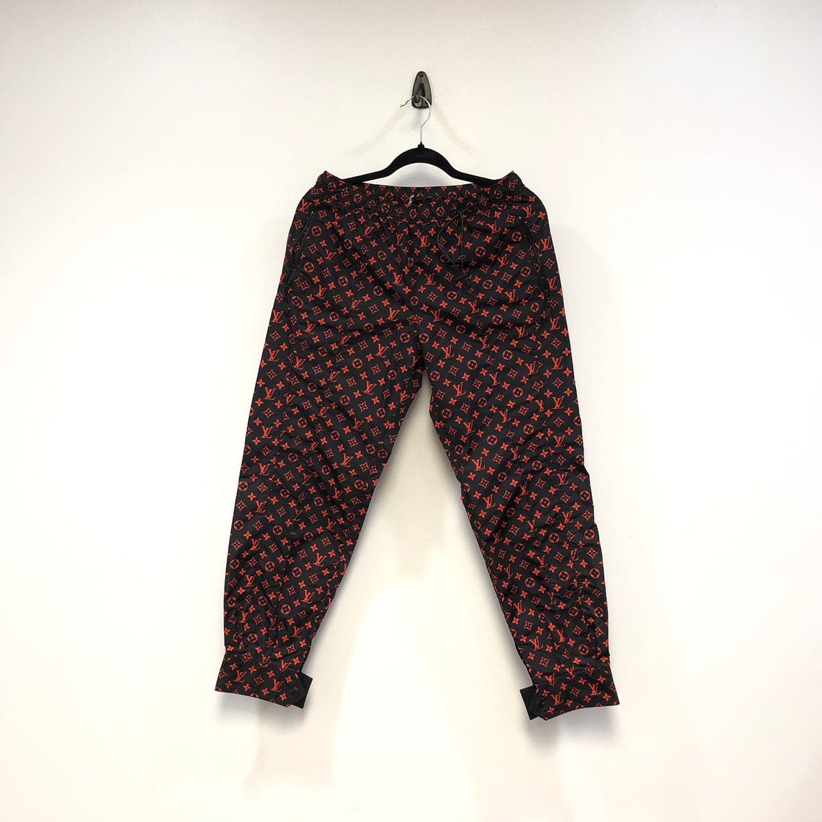 Louis Vuitton black & red LV monogram Jogger Pants size 38