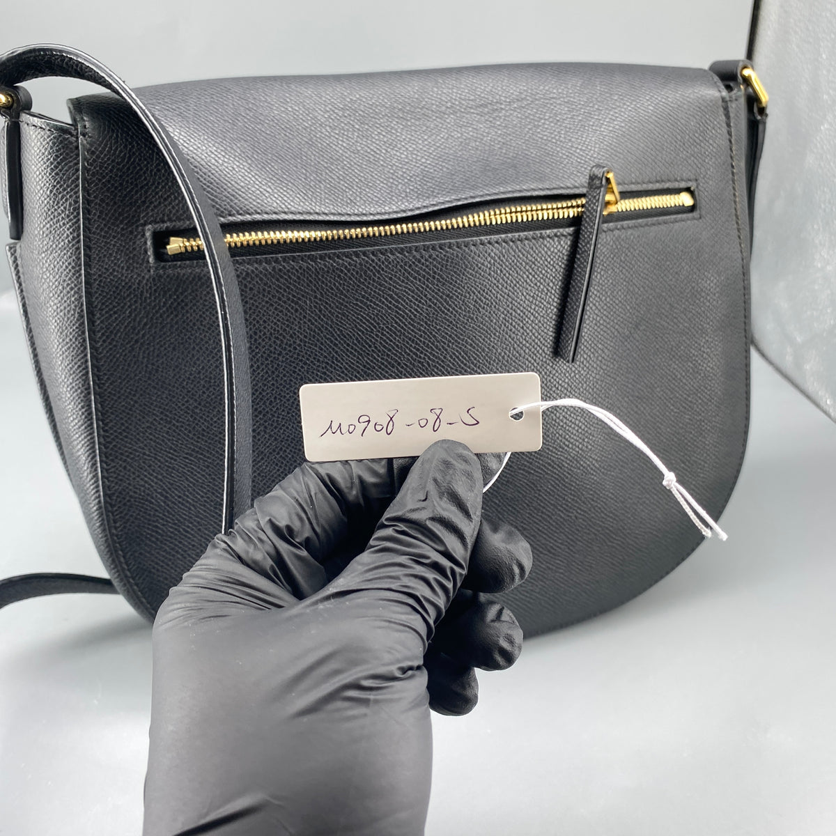 Celine Trotteur Crossbody Bag Black Leather