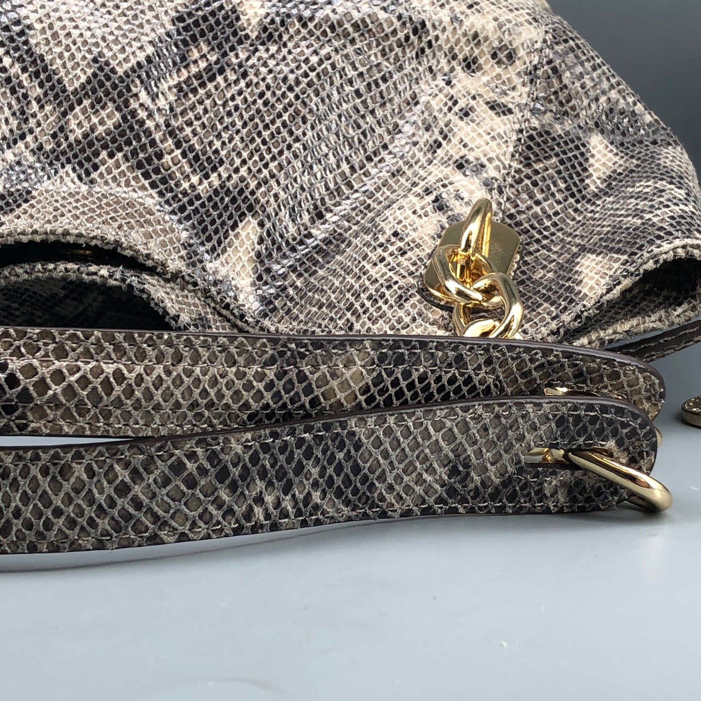 Michael Kors Snake Print Large Hobo Bag