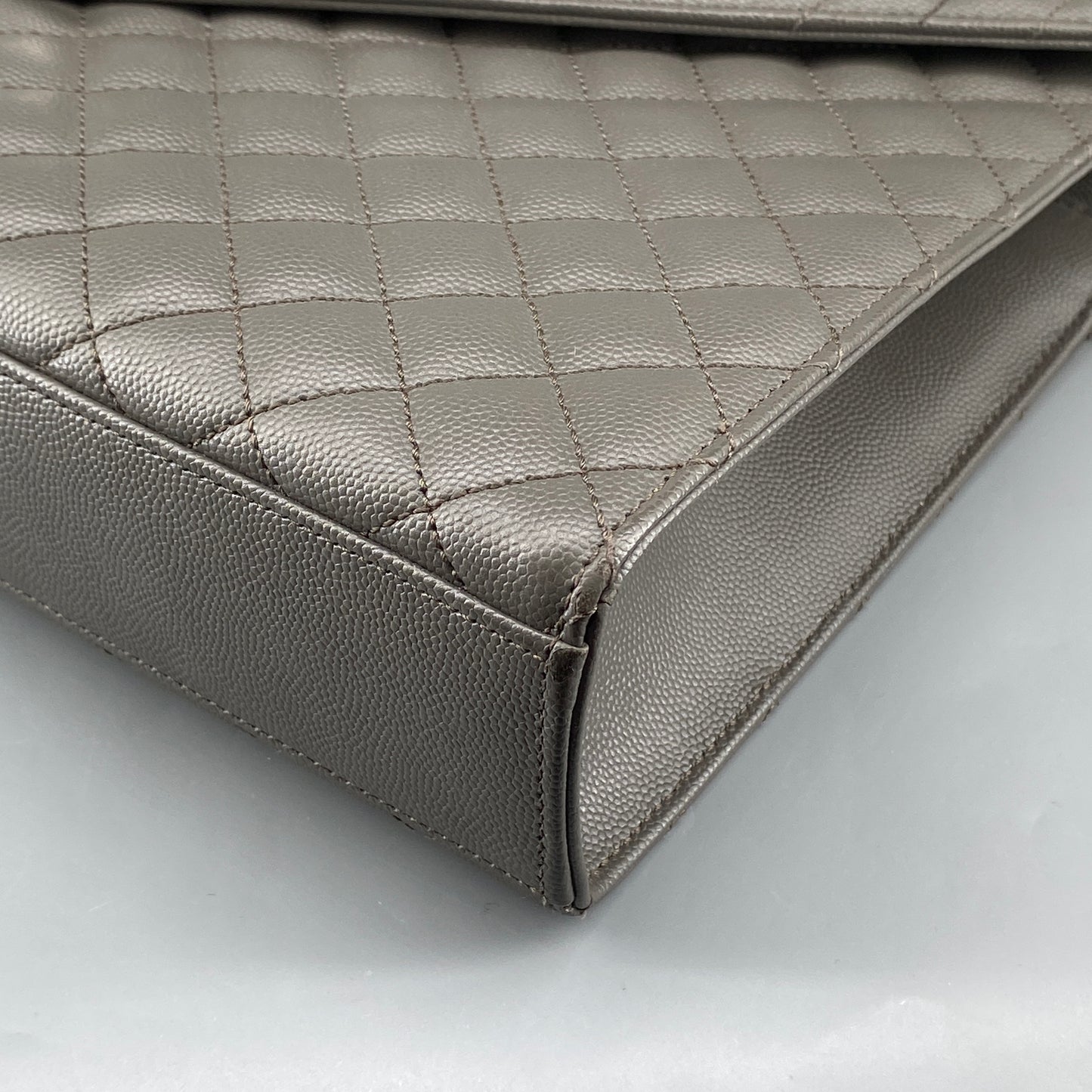 Saint Laurent Envelope Mix Matelassé Grey Chain Shoulder Bag