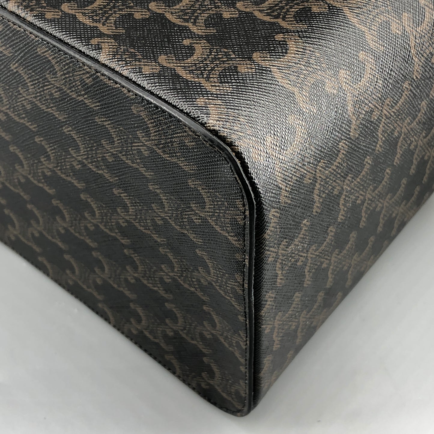 Celine Triomphe Canvas Vanity Case Bag Dark Brown