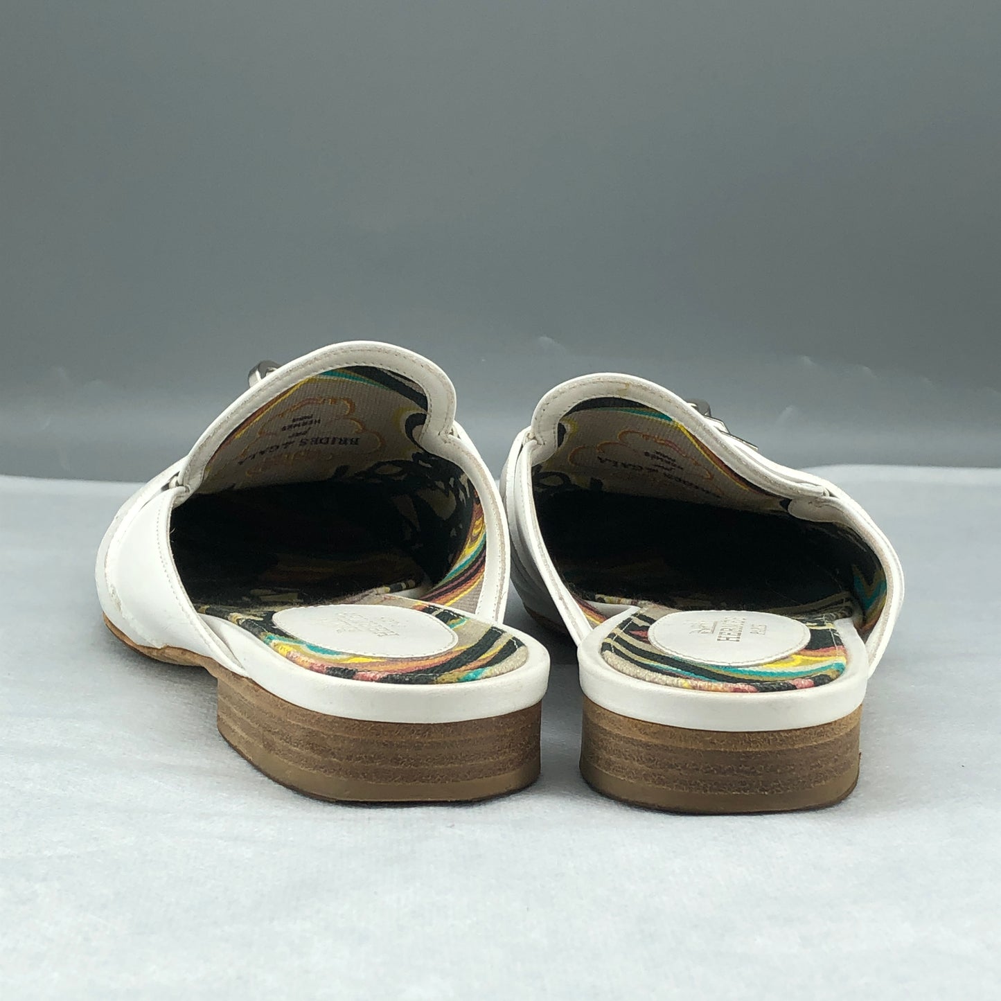 Hermes Oz Mules Size 35.5 White