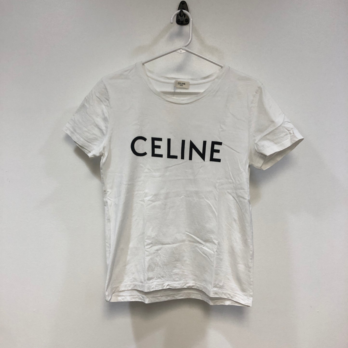 Celine Logo Print T-Shirt Size M White