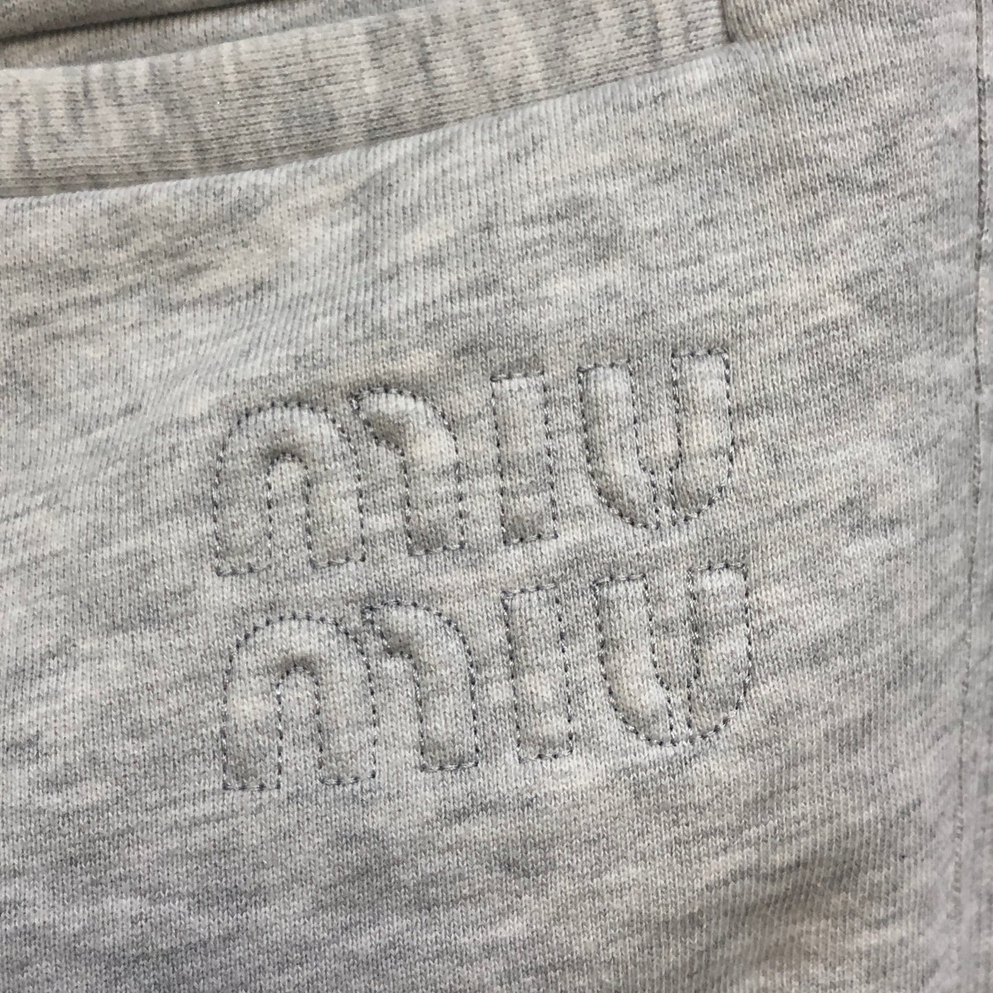Miu Miu Light Grey Drawstring Jogger Sweatpants Size 40S