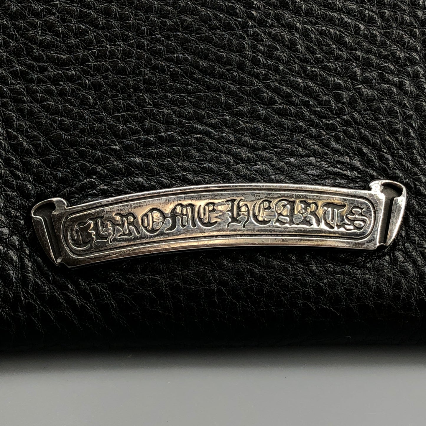 Chrome Hearts Cross Logo Leather Crossbody Bag Black
