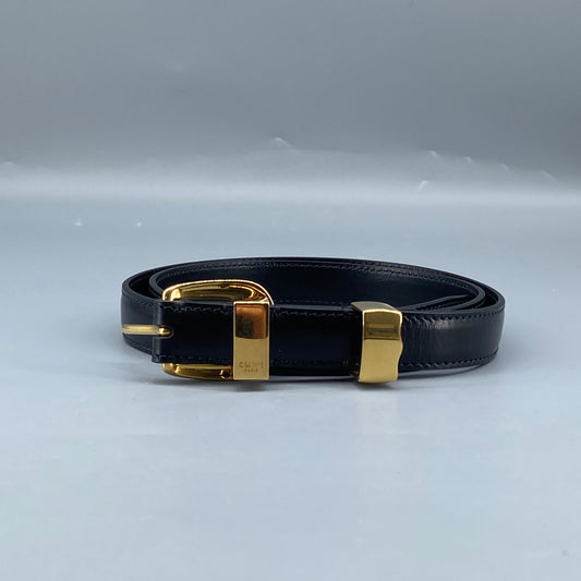 Celine Black Leather Belt 75cm
