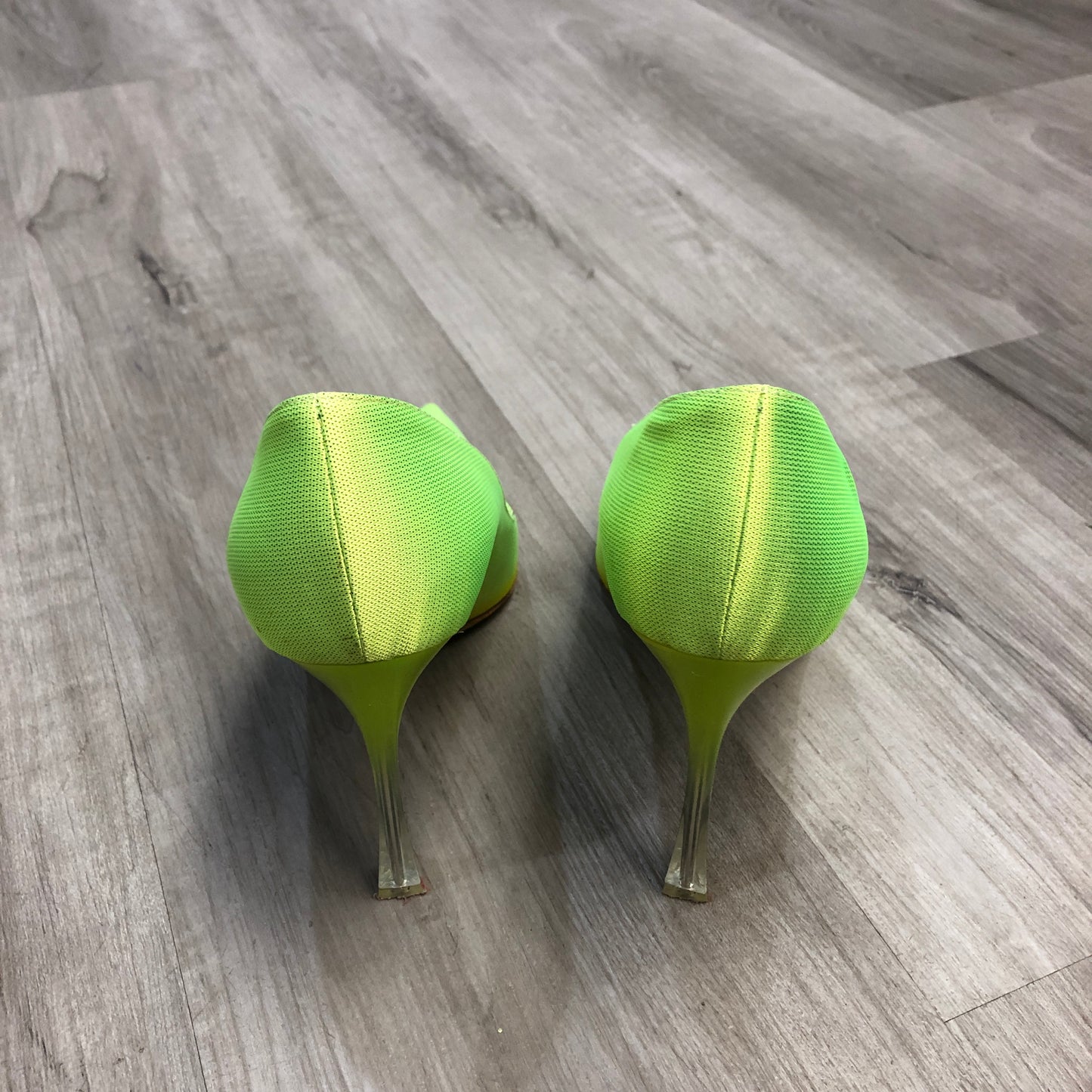 Christian Dior Cannage Pointed Toe Pumps 38 Green