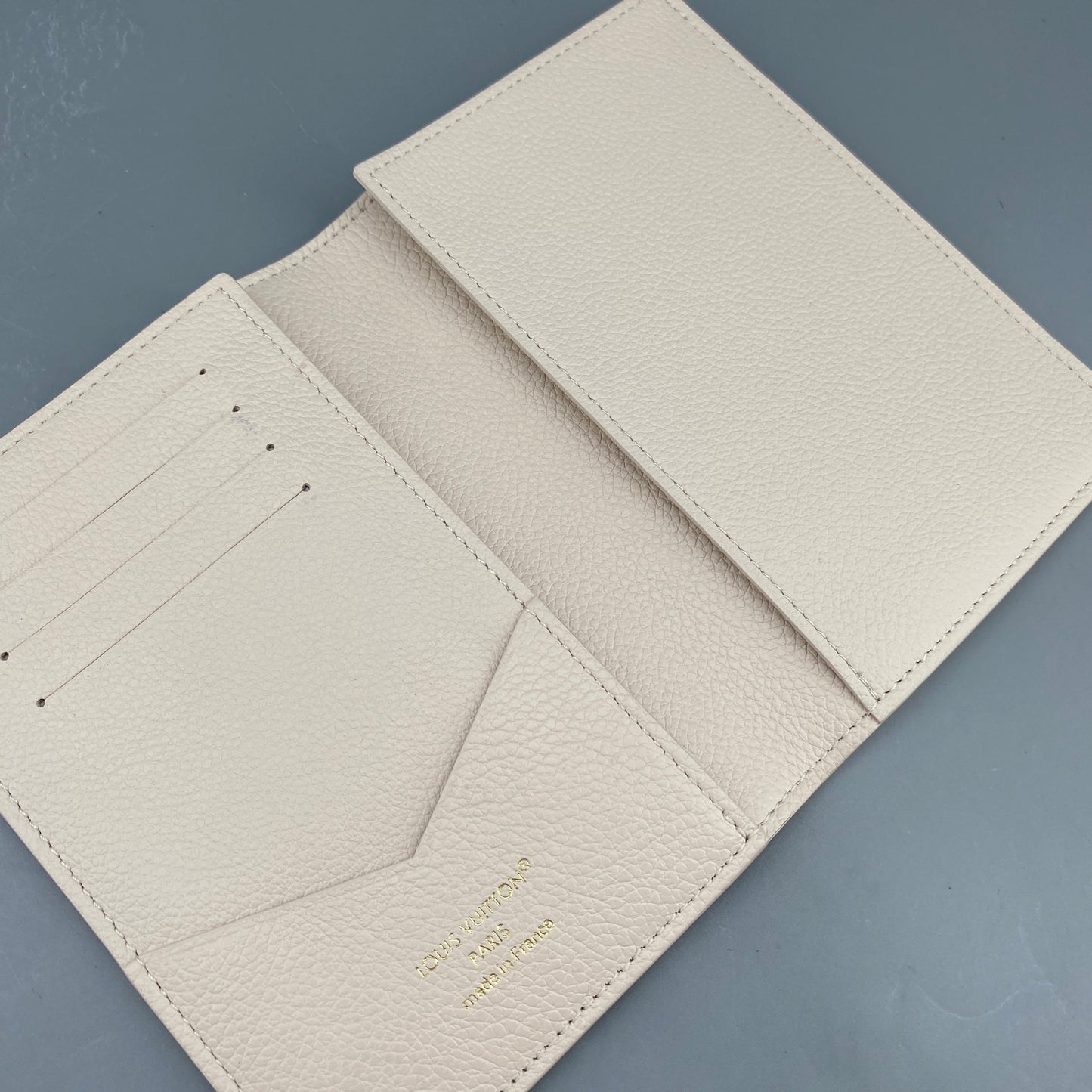 Louis Vuitton Cream Monogram Passport Holder