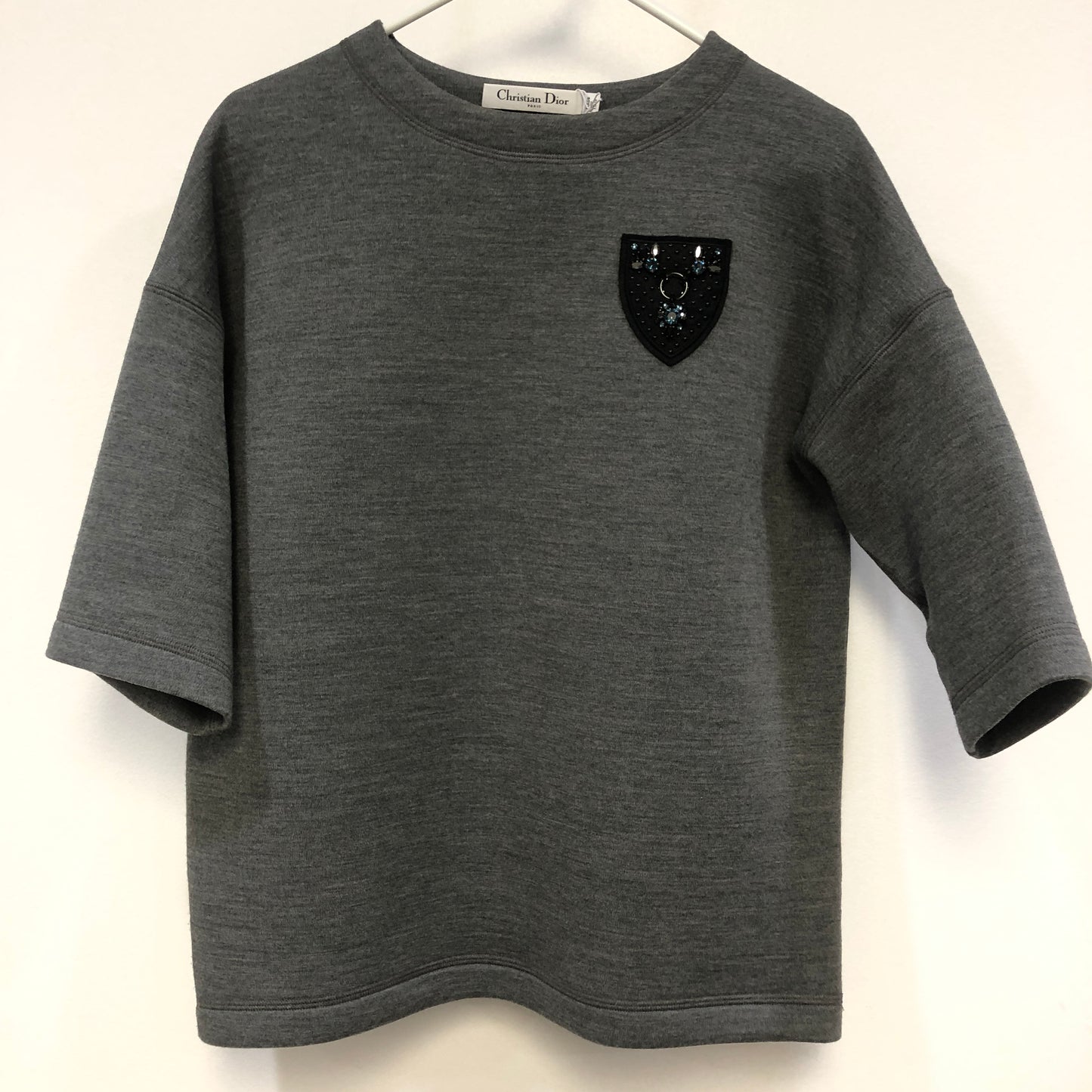 Christian Dior Embellished Crest Top Size 34