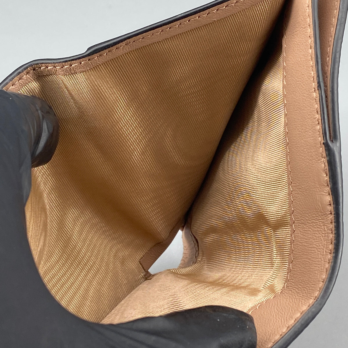 Christian Dior Nude Saddle Trifold Wallet