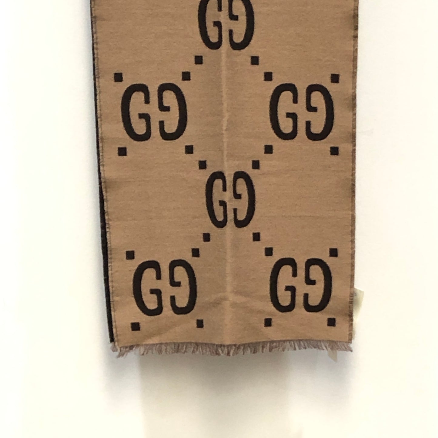 Gucci Brown Reversible Allover Pattern Scarf 184*37 cm