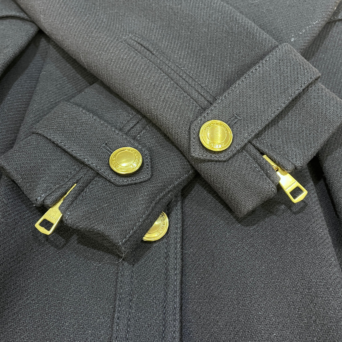 Burberry Navy Blue Military Trench Coat US size 4