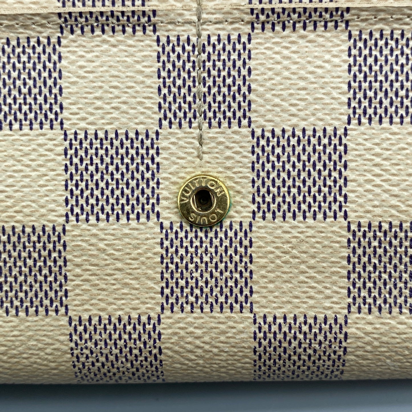 Louis Vuitton Cream Grey Damier Azur Envelope Wallet