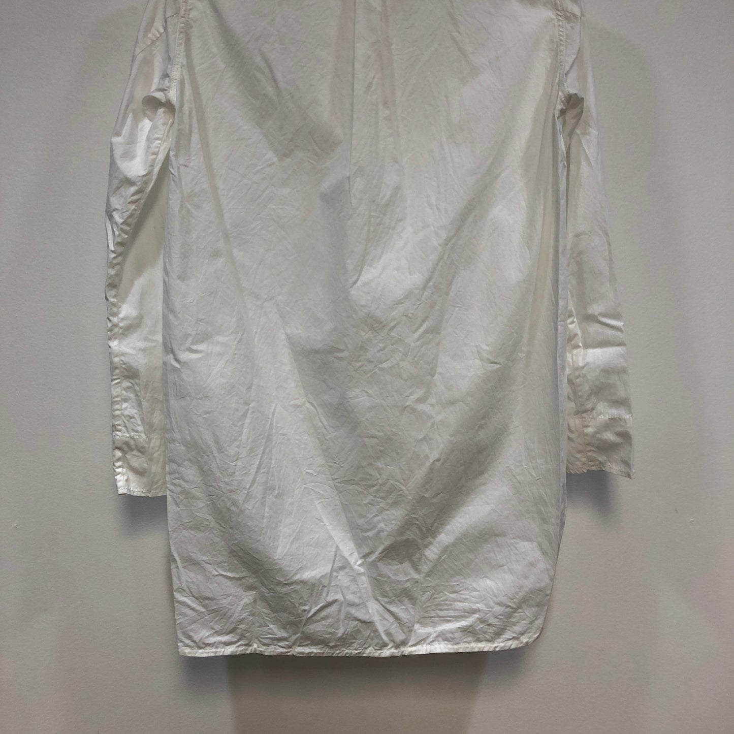 Sandro White Ruffled Collar Half-Placket Long Sleeve Blouse Size 1