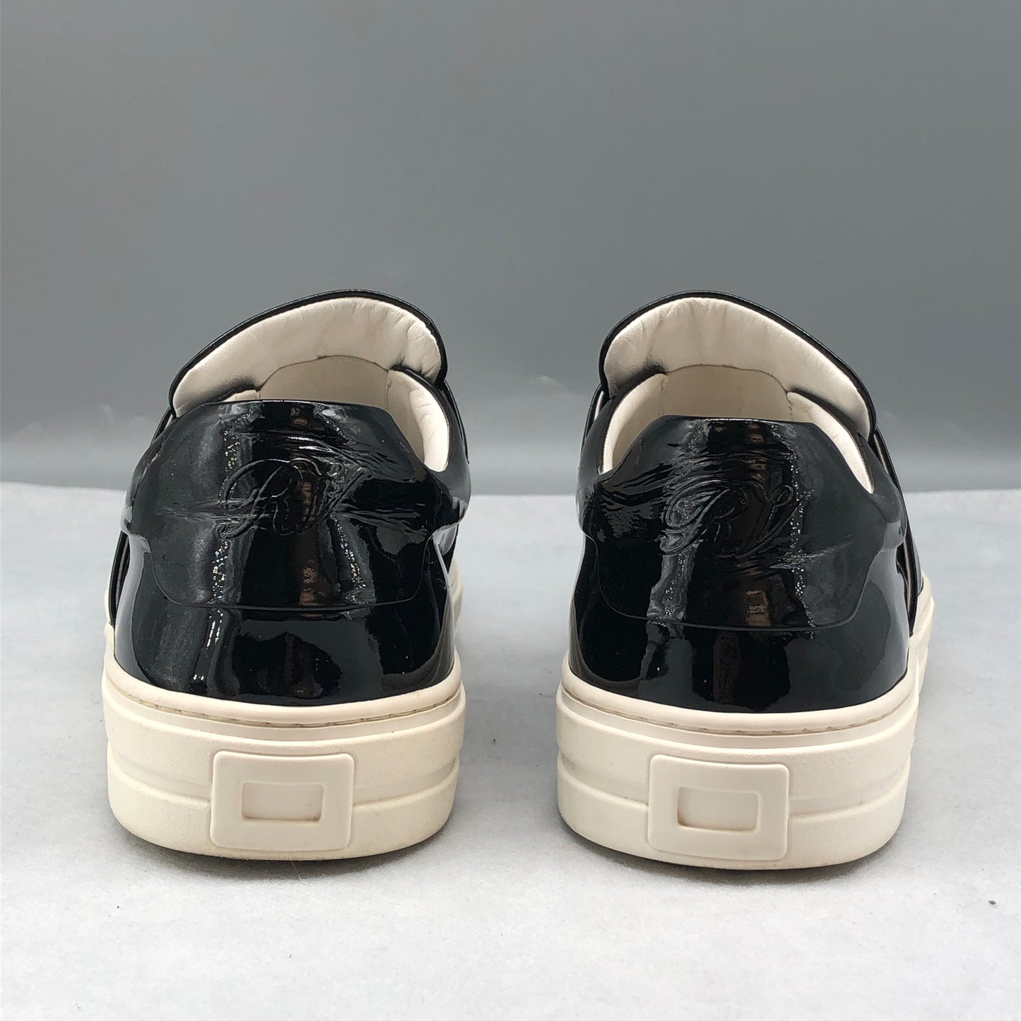 Roger Vivier Black Patent Crystal Buckle Sneakers Women's Shoes Size 37