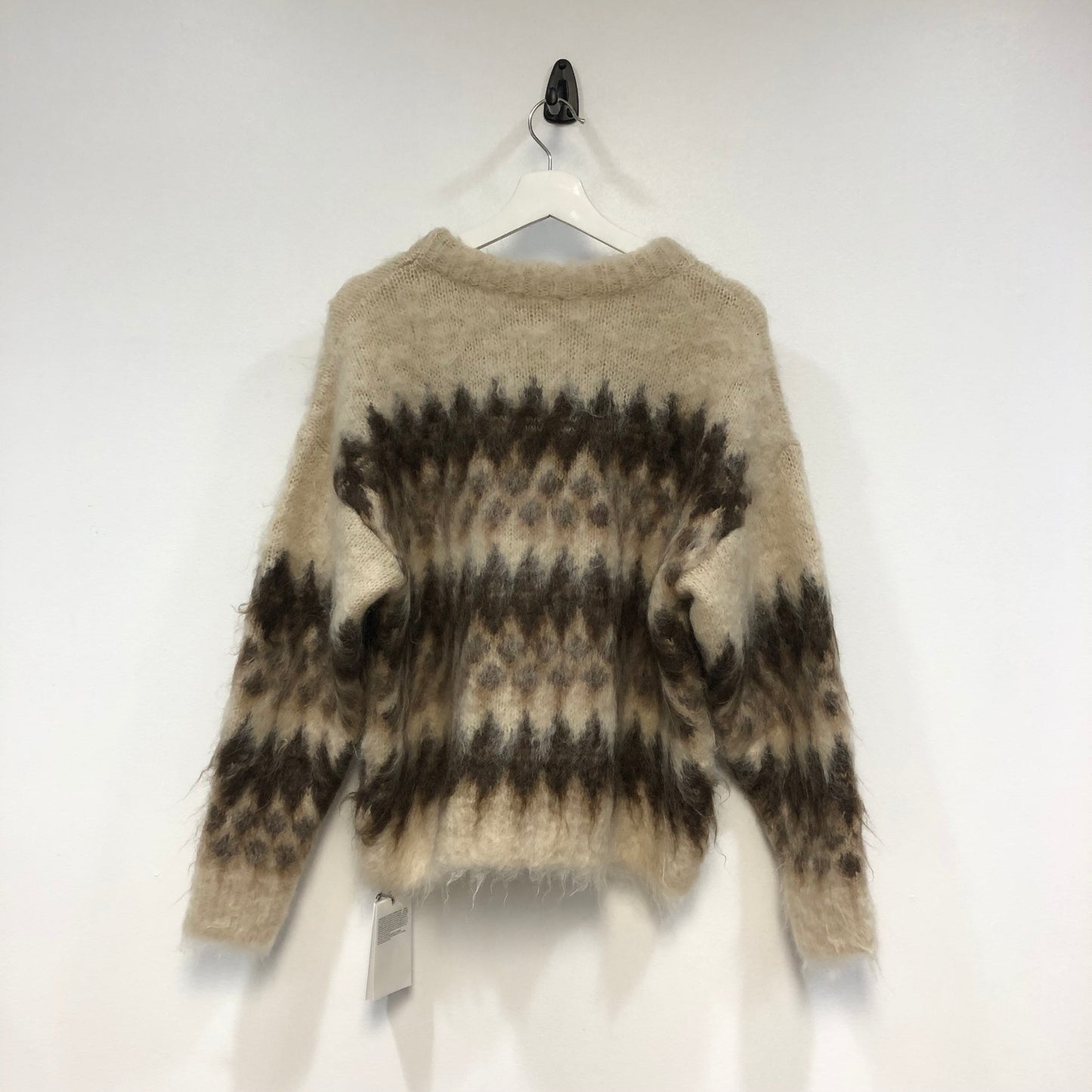 Celine Jacquard Knit Sweater Size L Brown