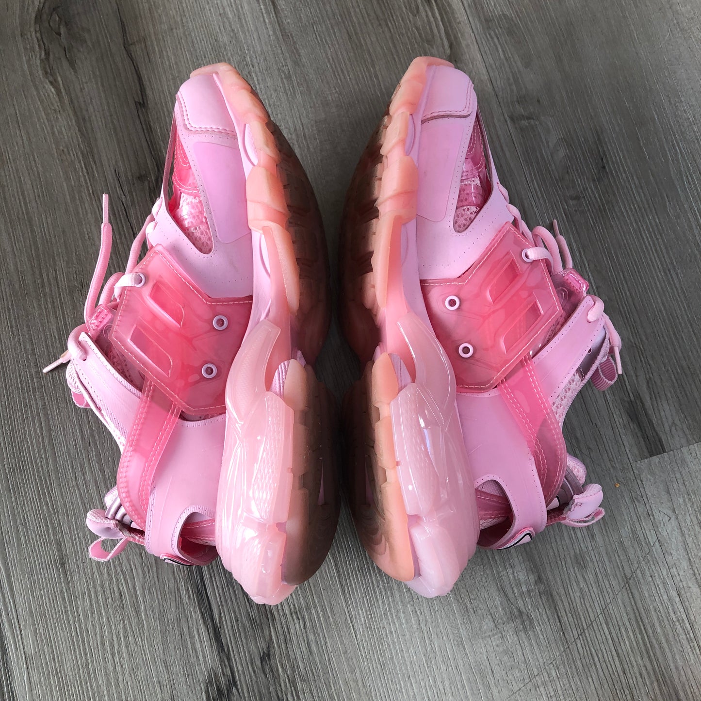 Balenciaga Women's Track Mesh Chunky Sneakers Size 37 Pink