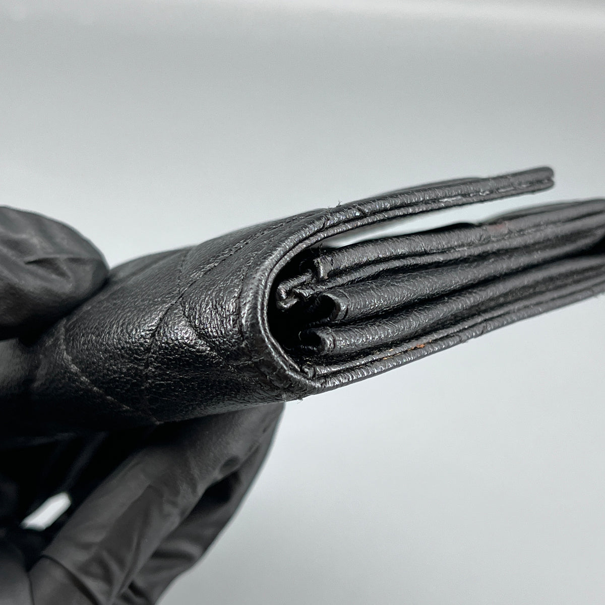 Chanel Black Leather Quilted Long Wallet