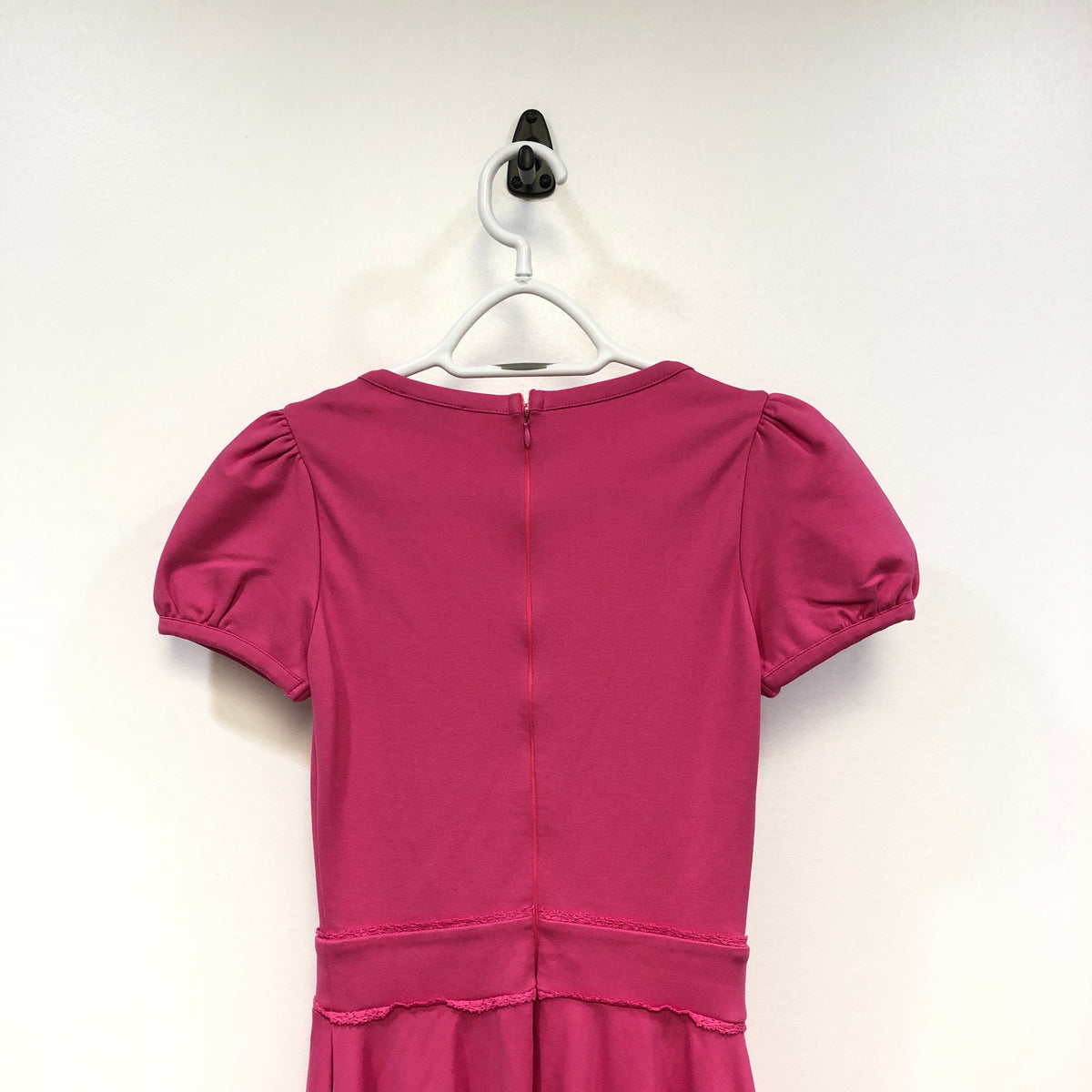 Red Valentino Hot Pink Puff Sleeve Fit & Flare Dress XS
