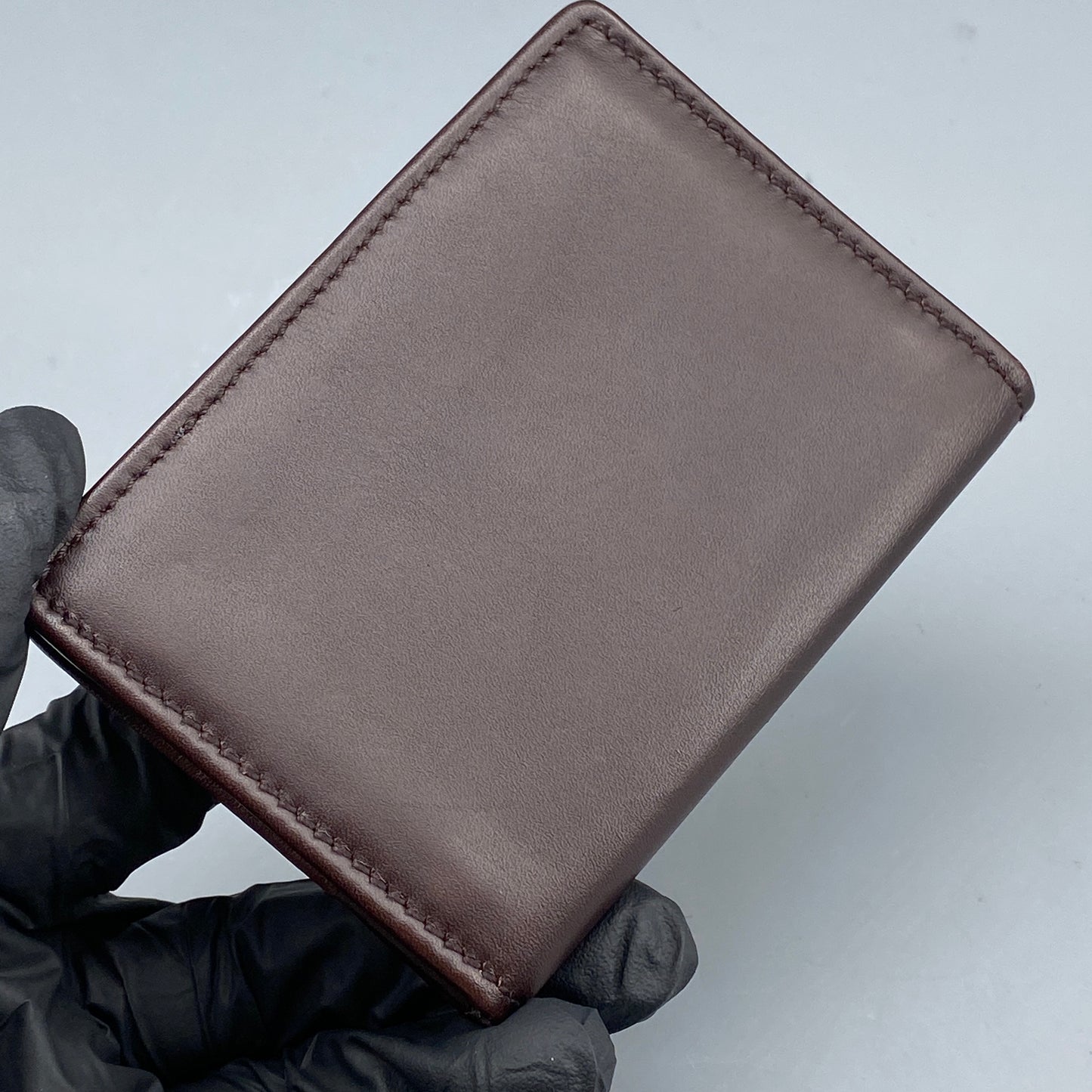 Ferragamo Deep Brown Smooth Leather Bi-fold Short Wallet