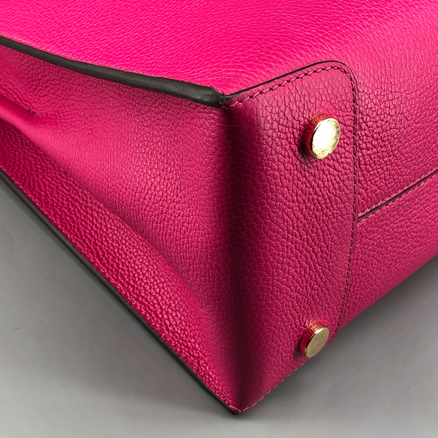 Michael Kors Pebbled Leather Tote Shoulder Hand Bag Hot Pink