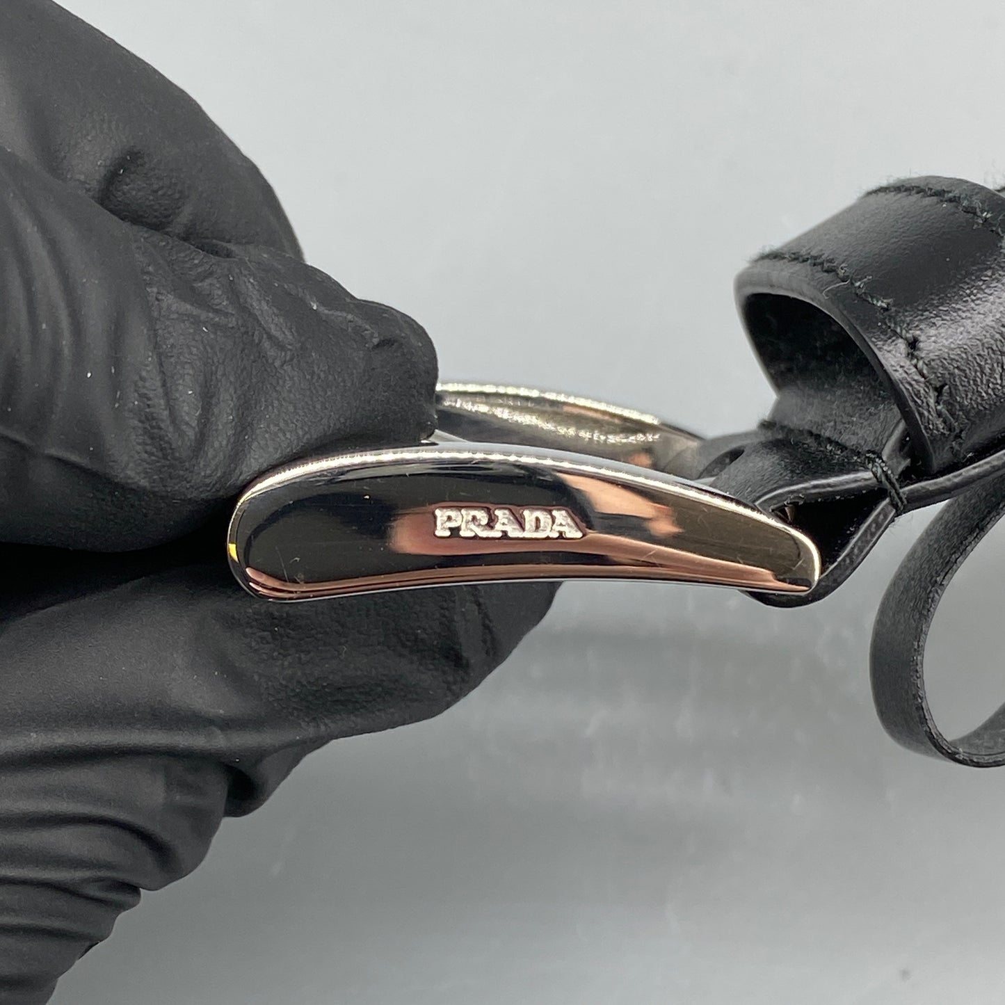 Prada Black Leather Belt 75cm