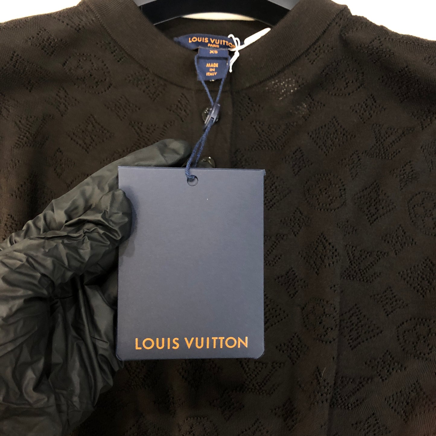 Louis Vuitton Monogram Knit Cardigan Size XS Black