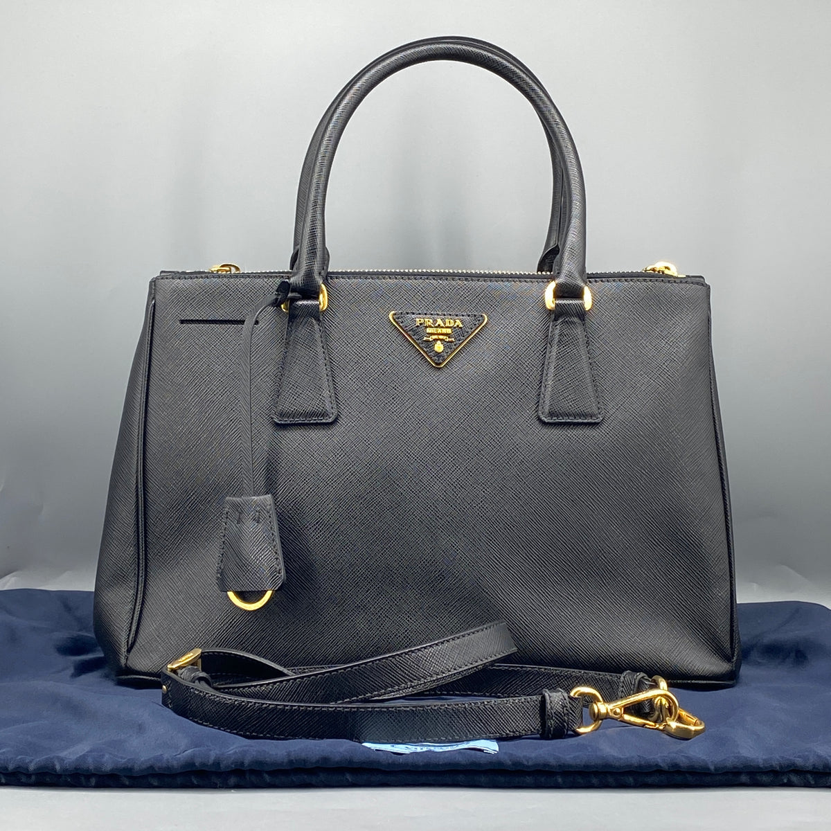 Prada Galleria Large Tote Bag Black Saffiano Leather