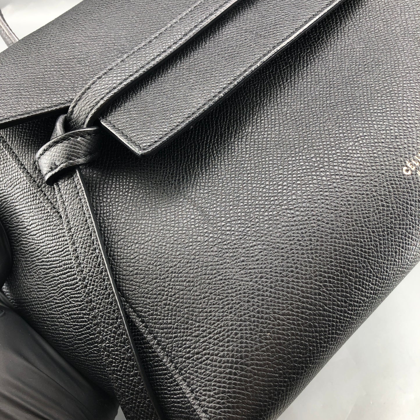 Celine Black Grained Calfskin Belt Bag Small