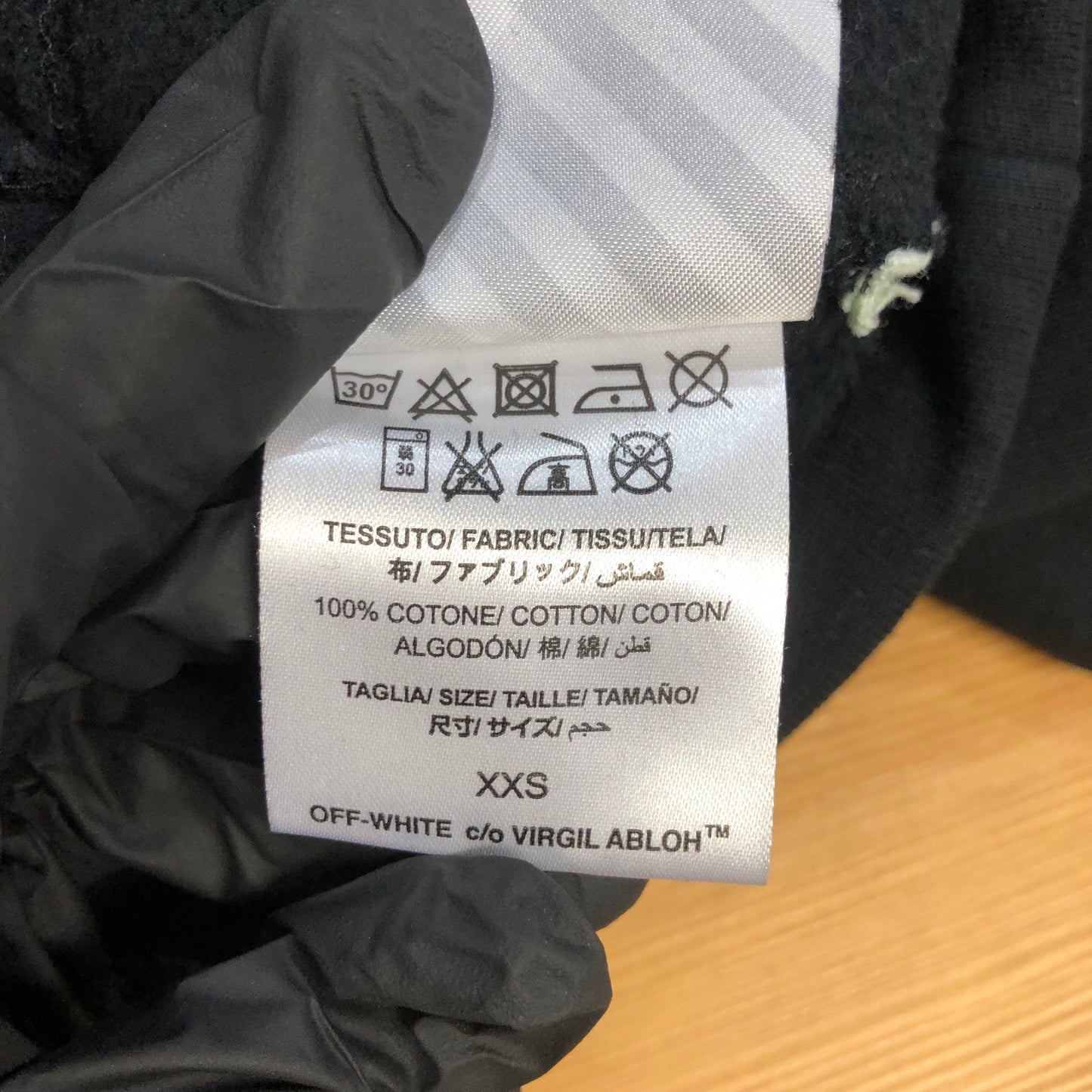 Off-White Black Cropped "Something Special" Hoodie Size XXS