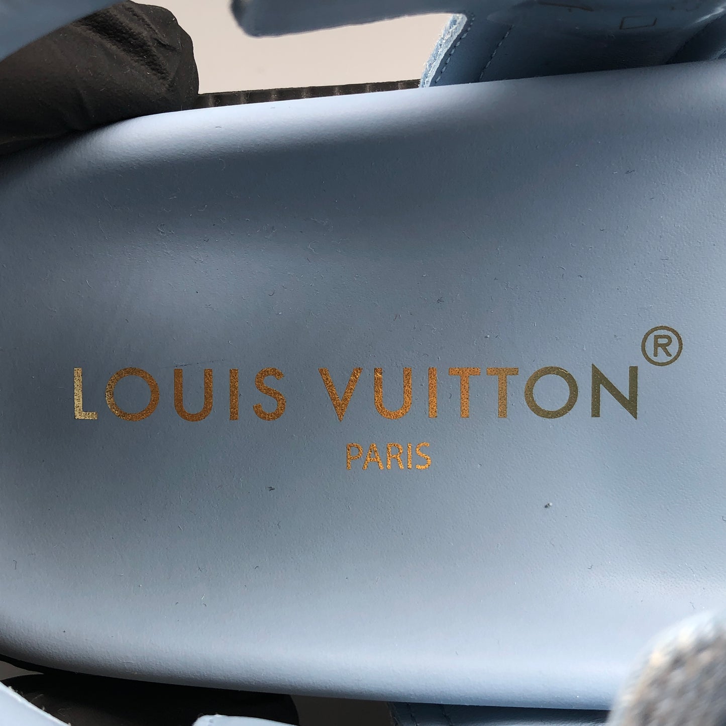Louis Vuitton Unisex Monogram Sandals Size 38.5 Light Blue