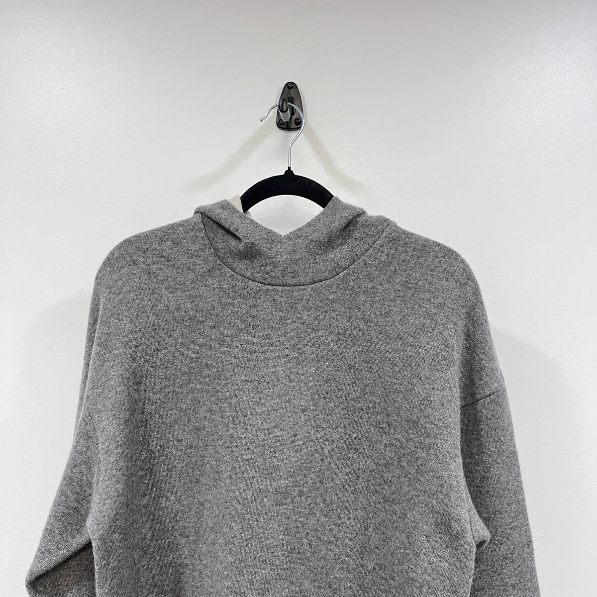Christian Dior Grey J'ADIOR 8 Print Longline Hooded Knit Pullover US size 6