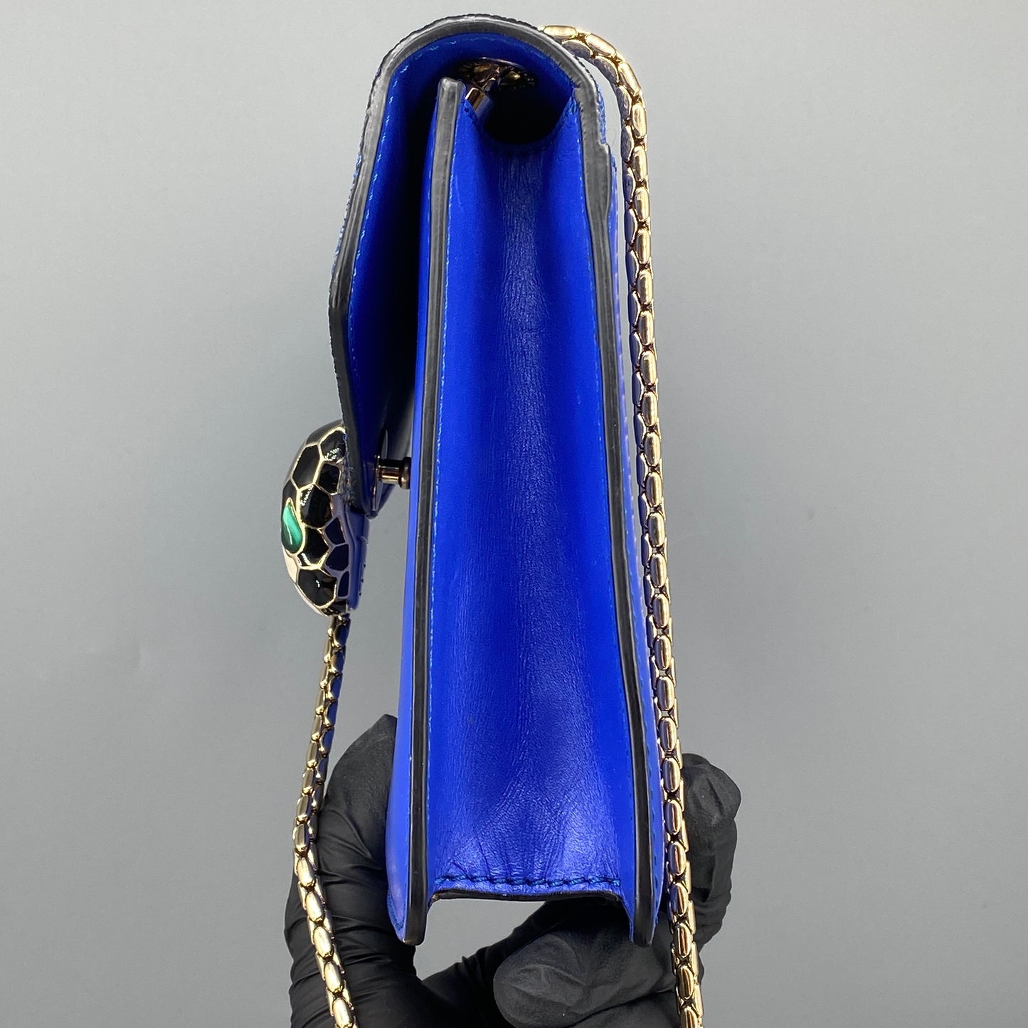 Bvlgari Royal Blue Serpenti Forever Flap Crossbody Bag
