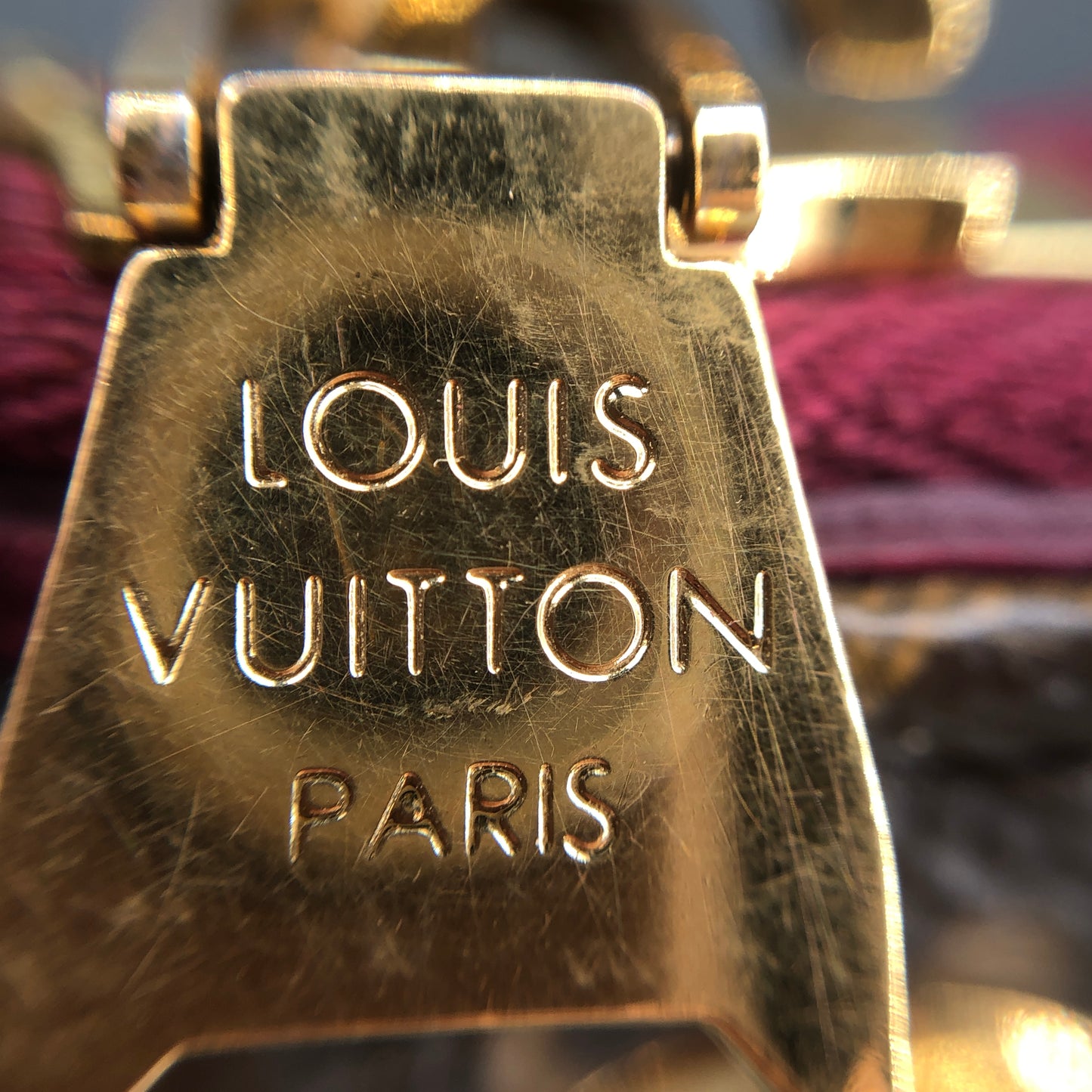Louis Vuitton Monogram Pallas MM Handbag Brown
