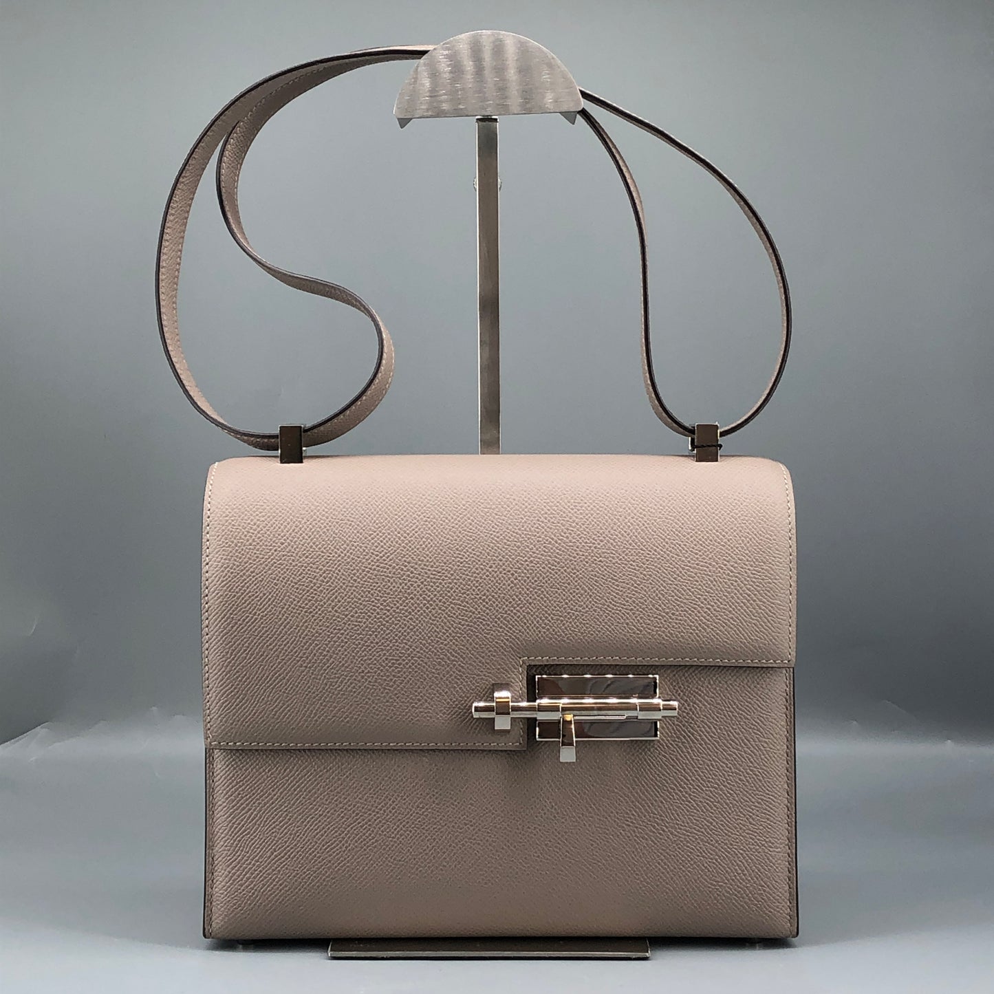 Hermes 2017 Verrou 23cm Bag Asphalt Grey