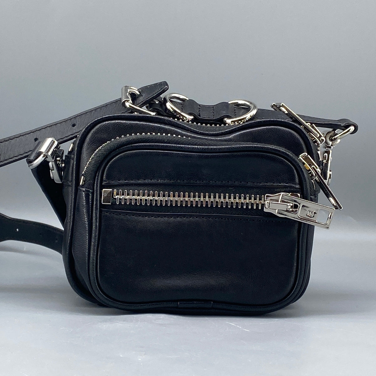 Alexander Wang Mini Camera Crossbody Bag Black Leather