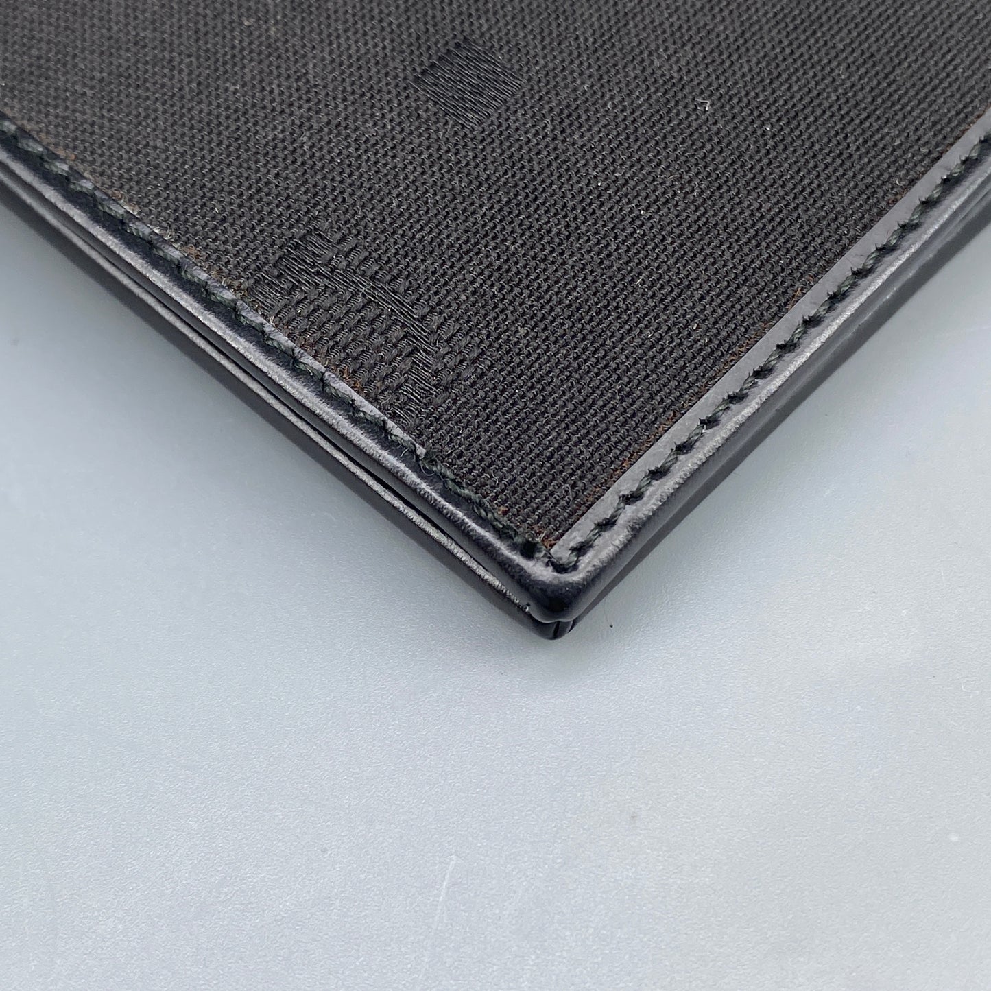 Ferragamo Black Canvas Short Bi-fold Wallet
