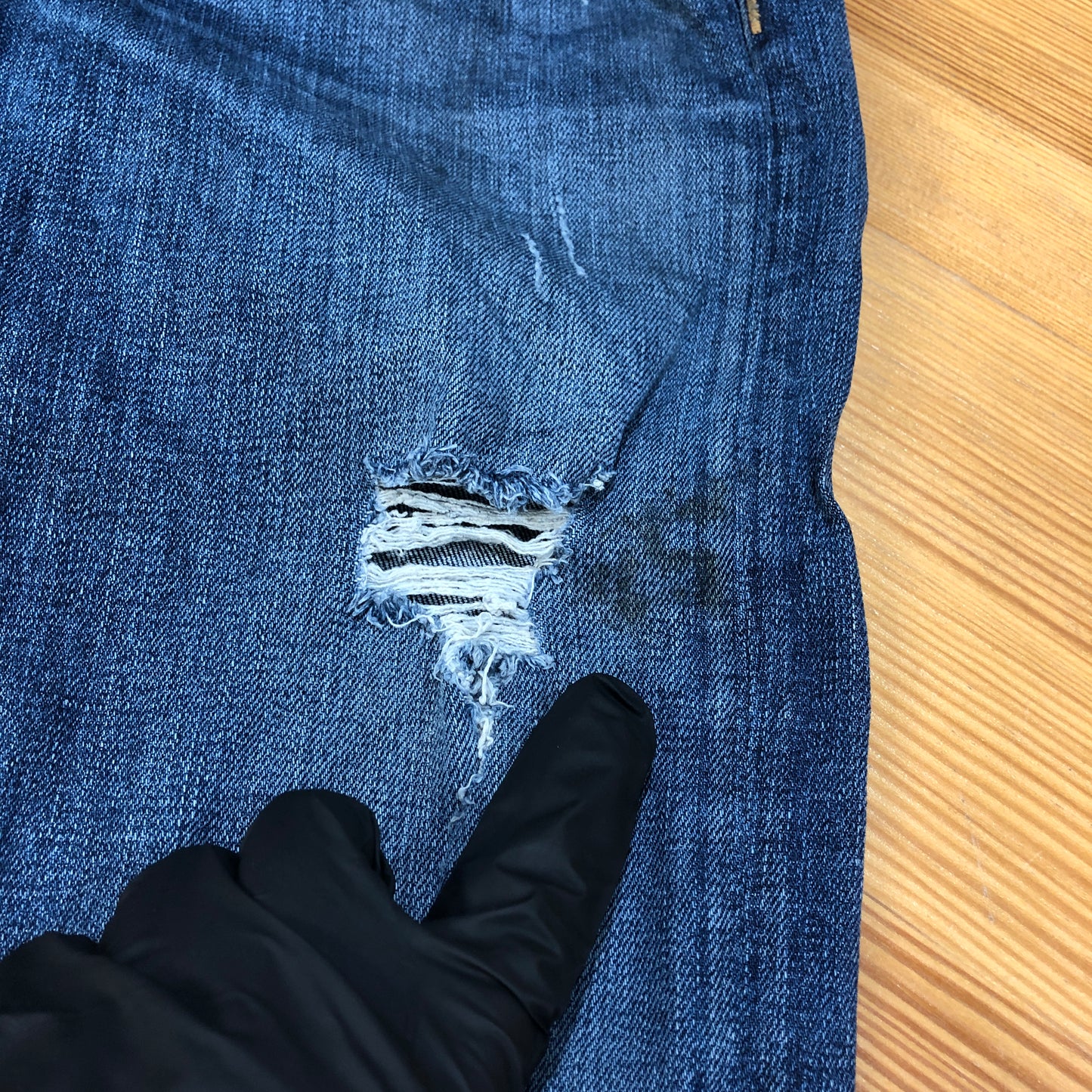 Rag & Bone Skinny Fit Distressed Jeans, Size 26, Blue