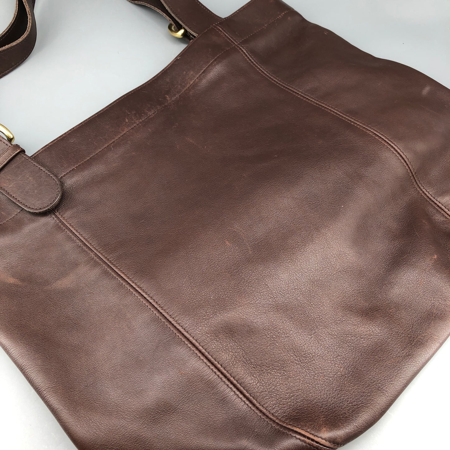 Coach Vintage Leather Tote Bag Dark Brown