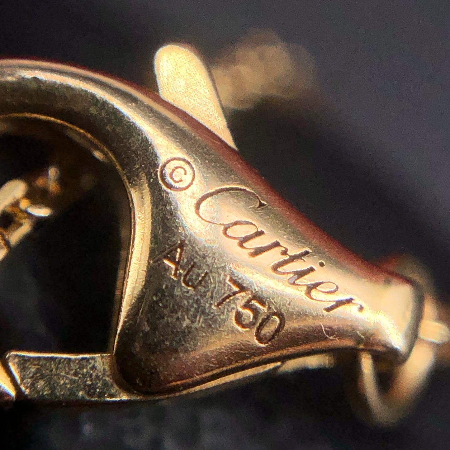 Cartier 750 Yellow Gold Single Diamond Chain Bracelet