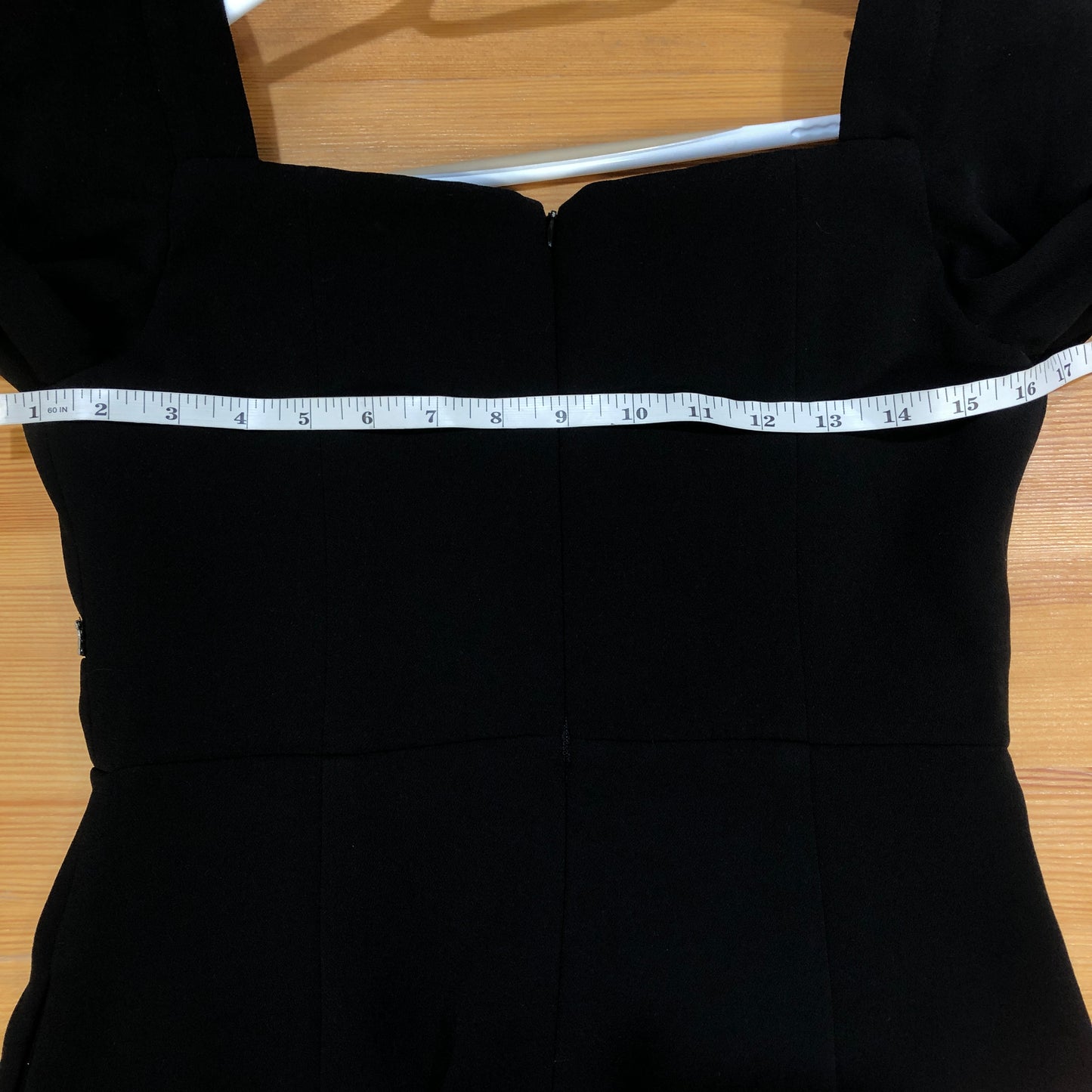 Self-Portrait Square Neck Mini Dress US 4 Black