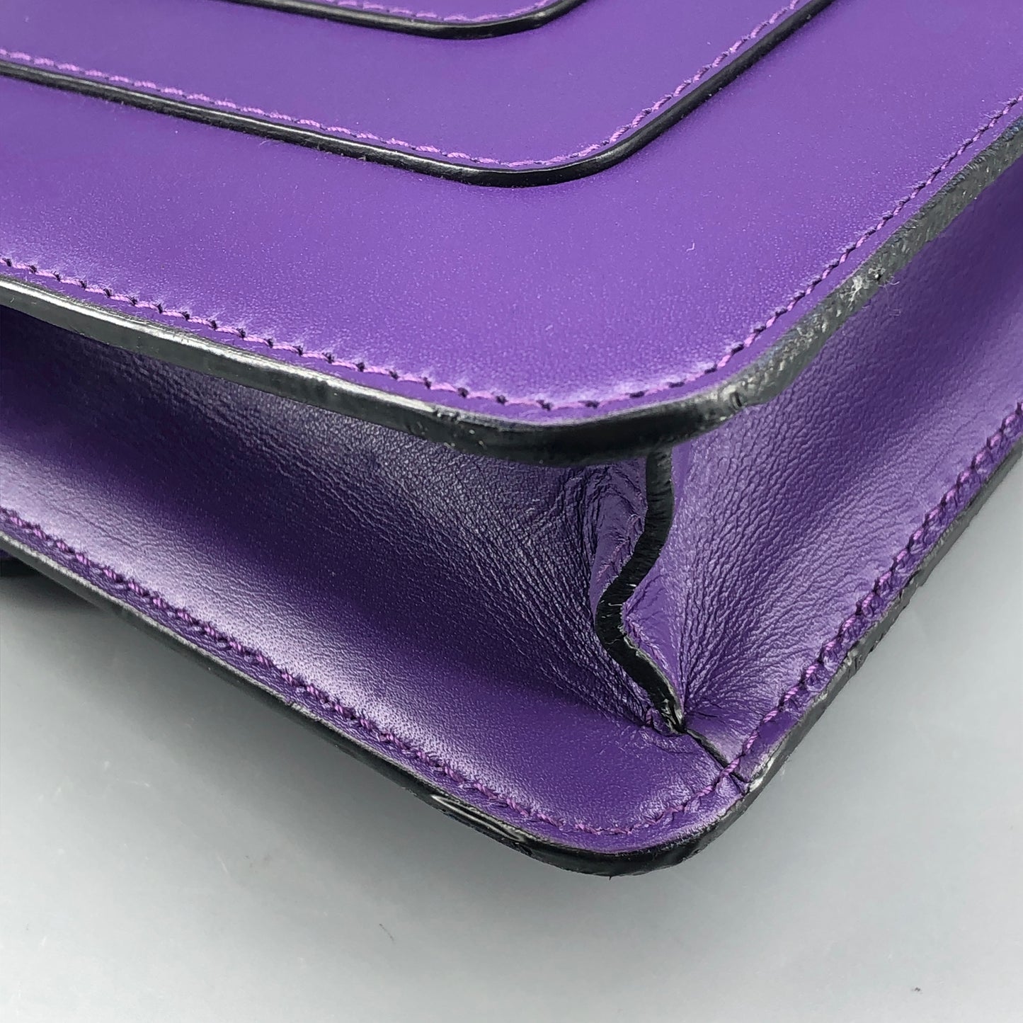 Bulgari Purple Serpenti Forever Flap Shoulder Bag