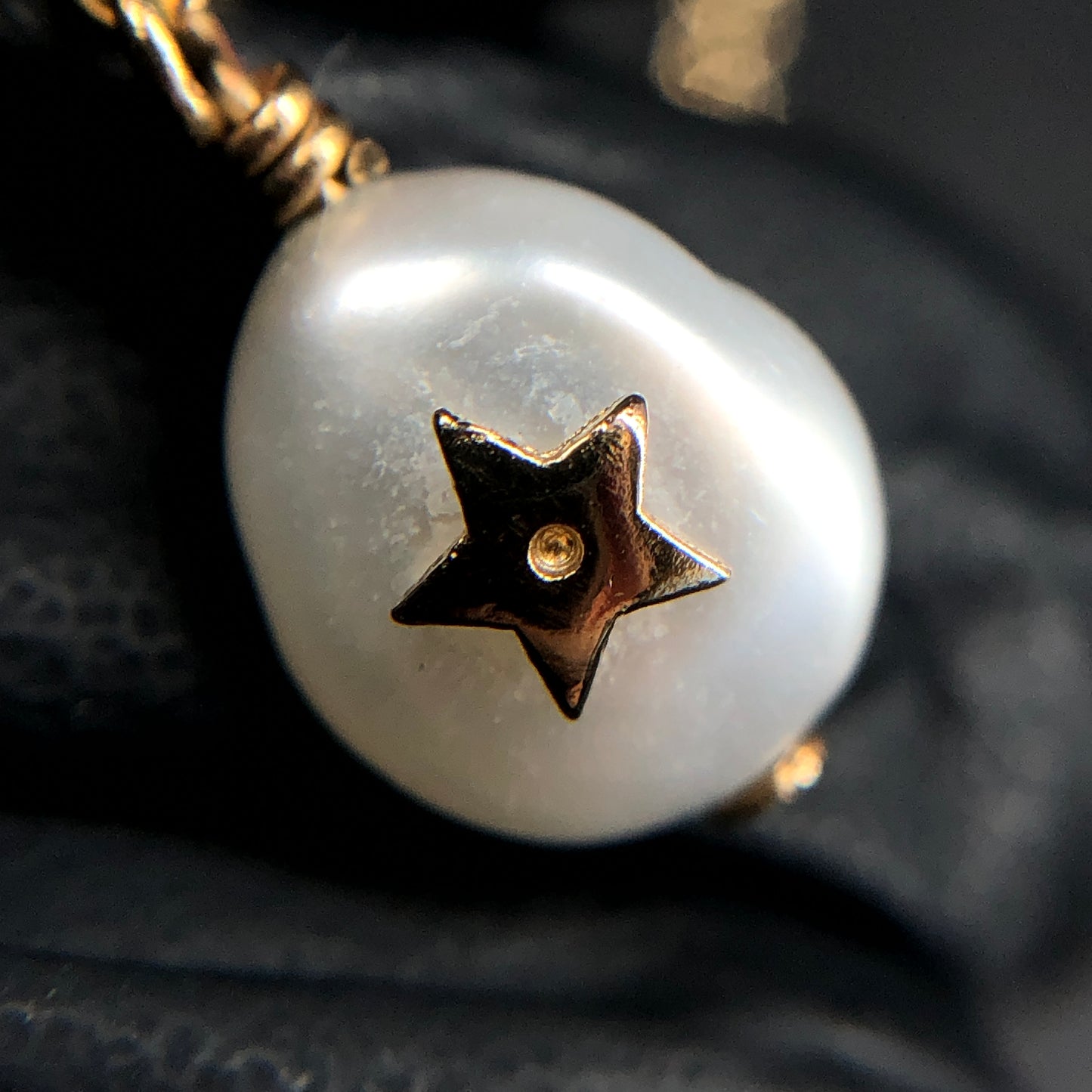 Christian Dior Vintage CD Logo Baroque Pearl Crystal Pendant Necklace