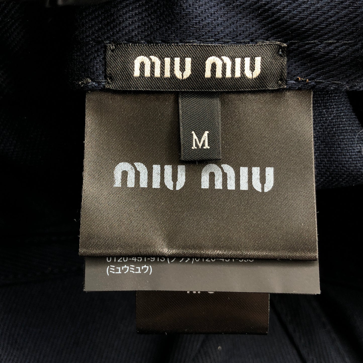 Miu Miu Two-Tone Baseball Cap Navy/Red Size M(58cm)