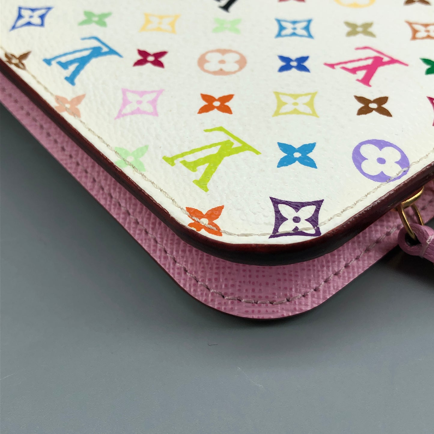 Louis Vuitton White Multicolor Monogram Zip Around Long Wallet