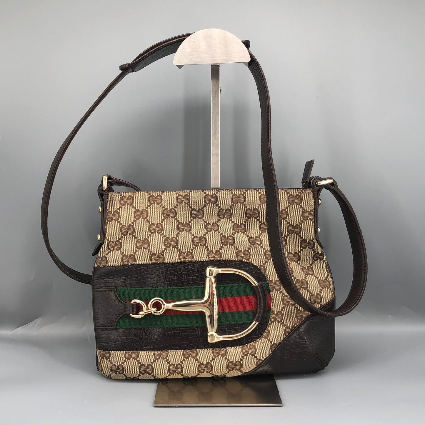 Gucci Vintage GG Canvas Crossbody Bag Brown/Beige