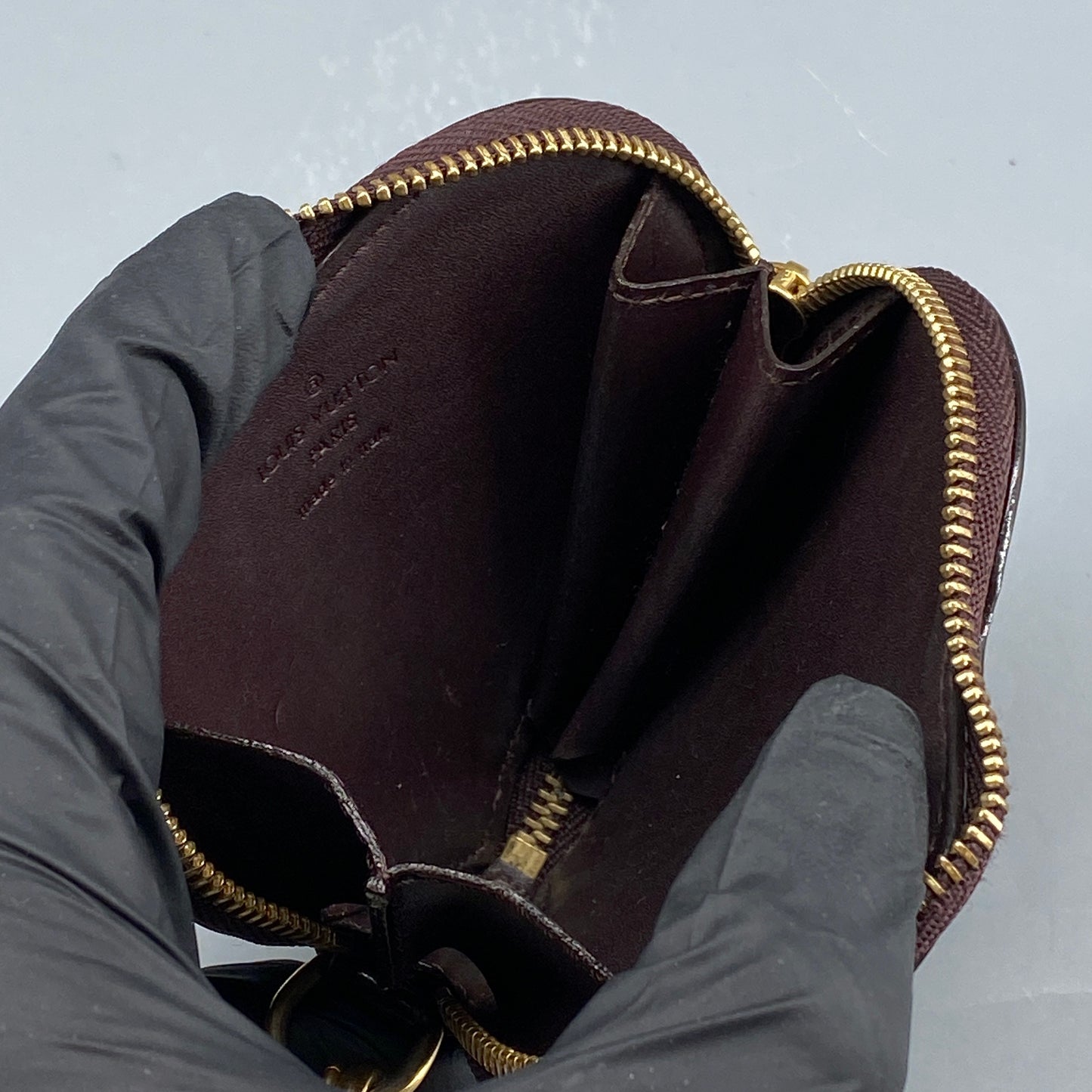 Louis Vuitton Deep Purple Monogram Vernis Heart Zip Coin Purse