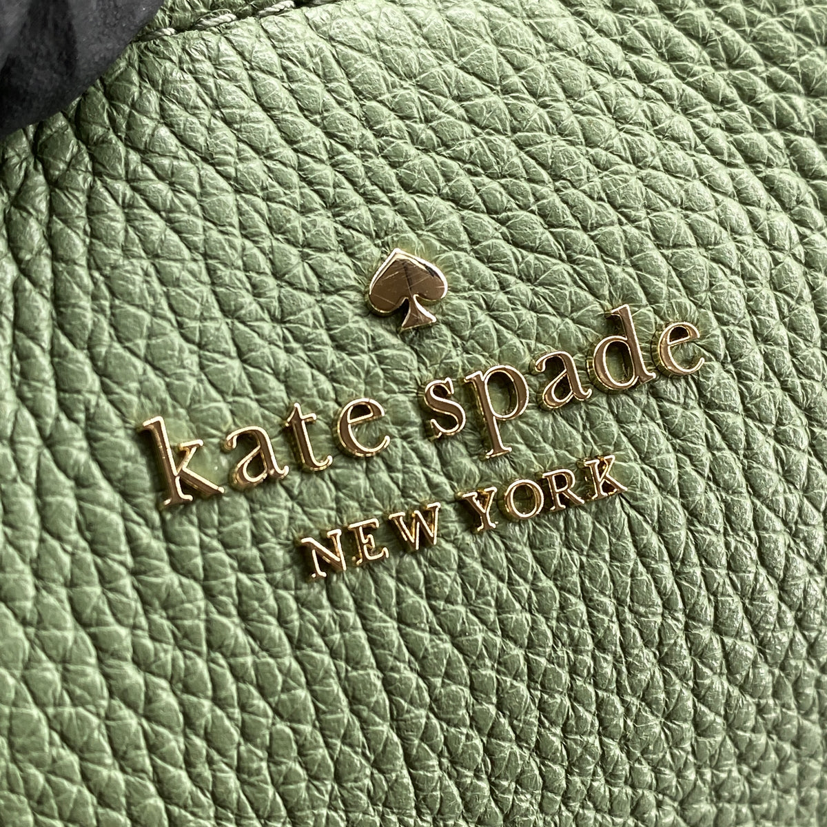Kate Spade Green Pebbled Leather Bucket Shoulder Bag